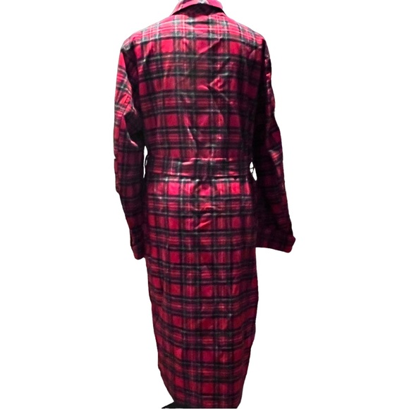 Vtg PENDLETON 100% Tartan Plaid Soft Wool Belted USA Quality Large Unisex Robe - Picture 8 of 17